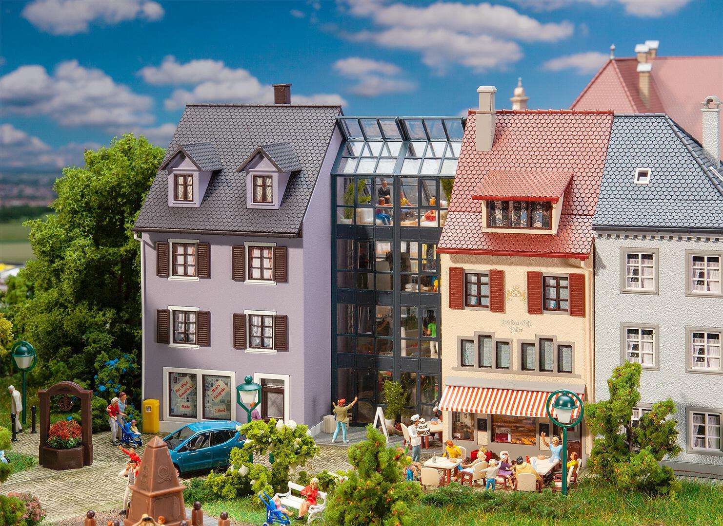 Row of small-town houses