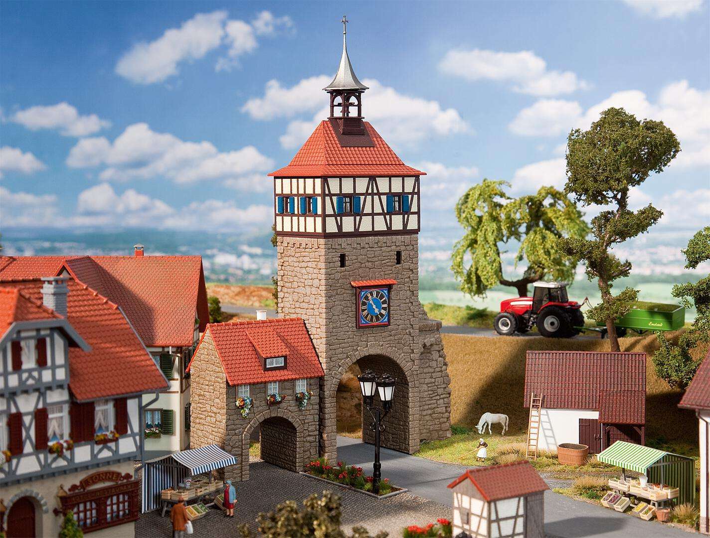 City gate with gatehouse