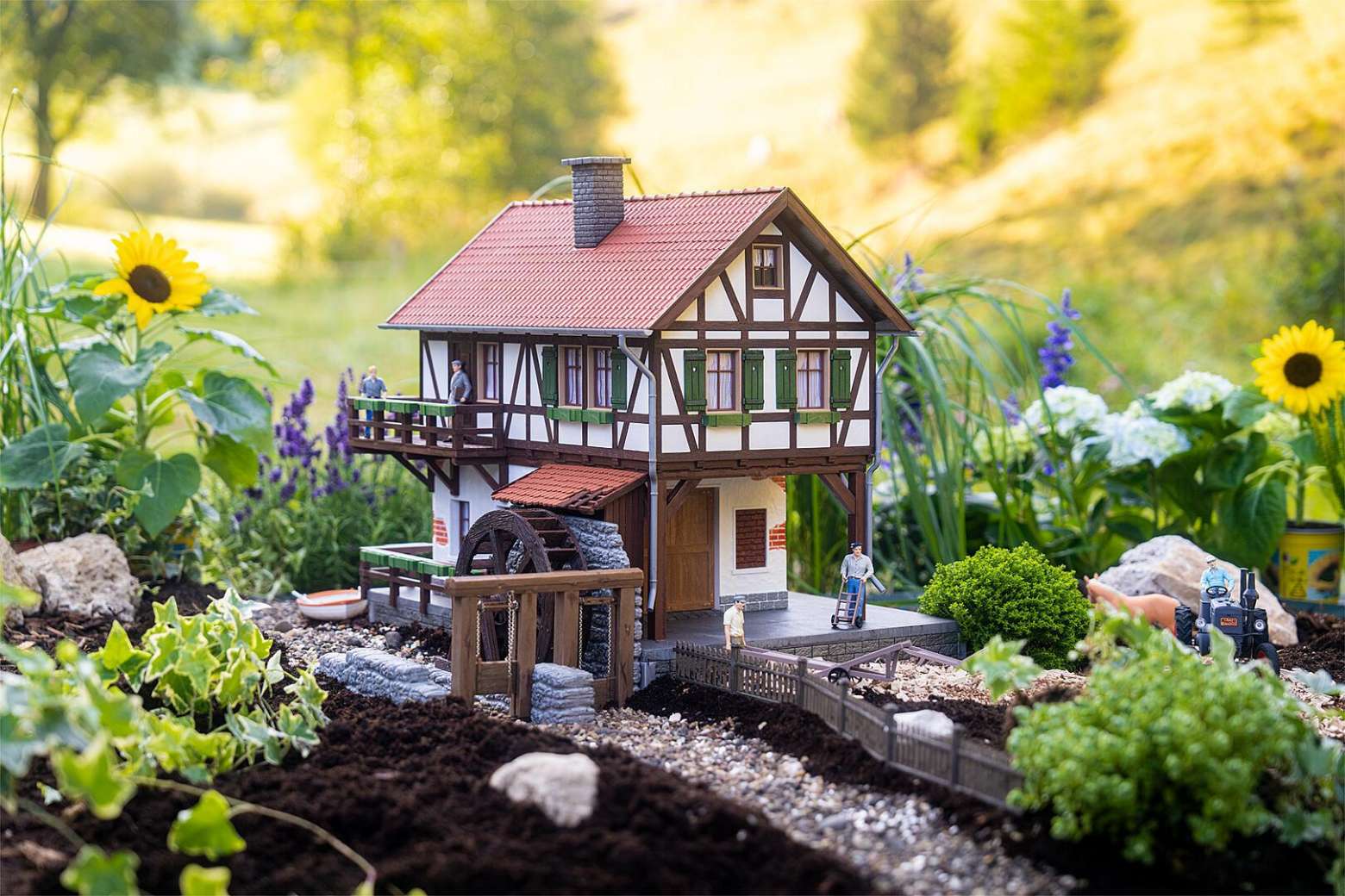 Watermill with half-timbering