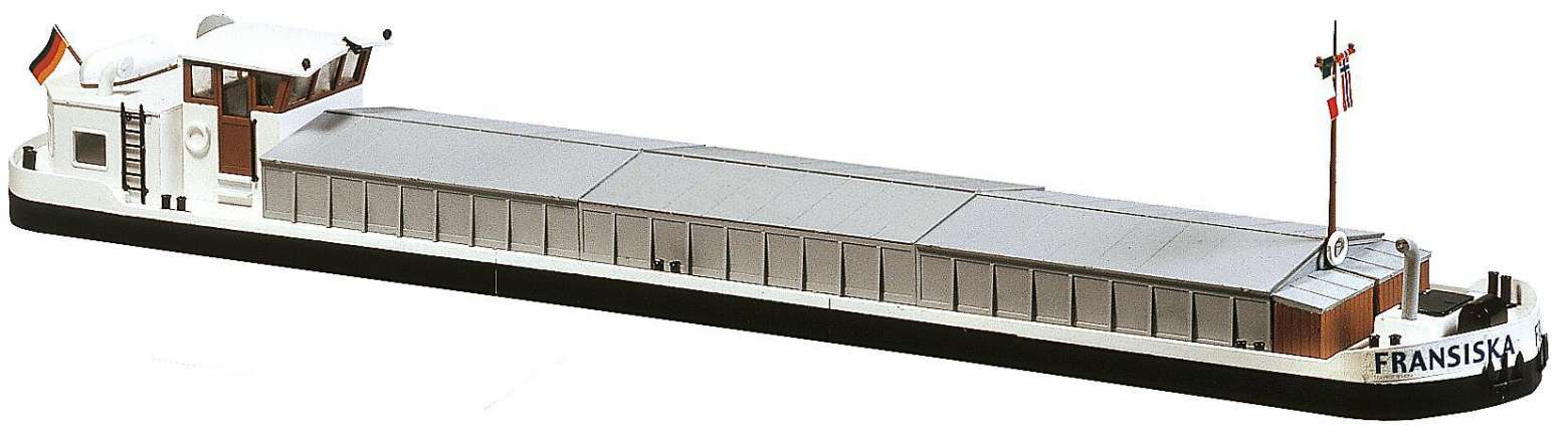 River cargo boat with dwelling cabin thumbnail 2