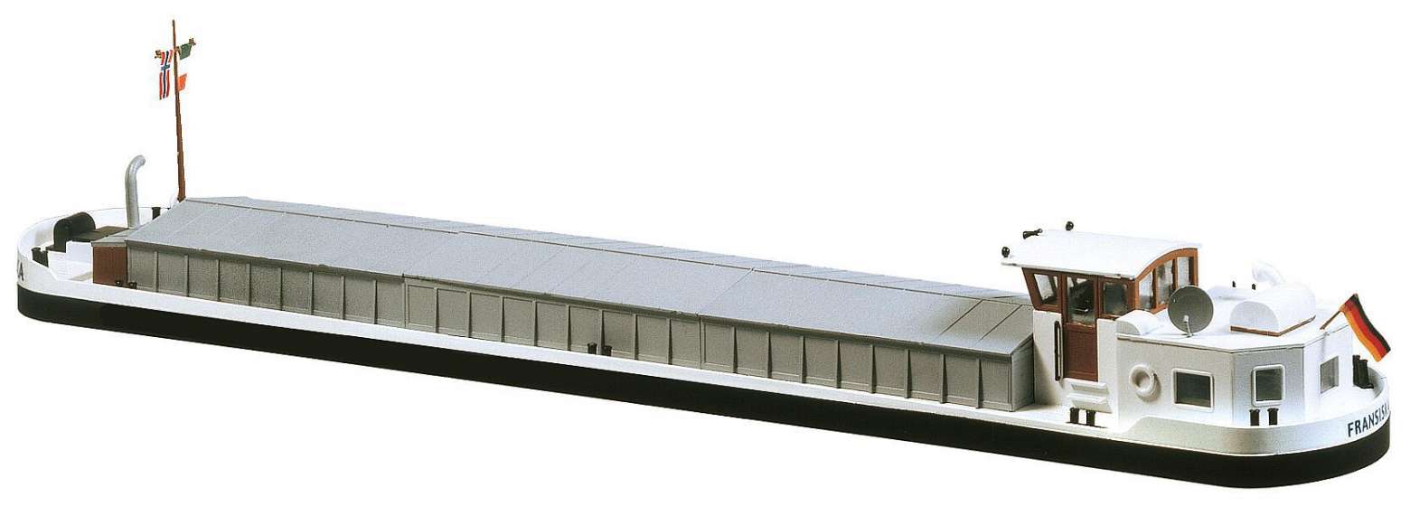 River cargo boat with dwelling cabin thumbnail 3