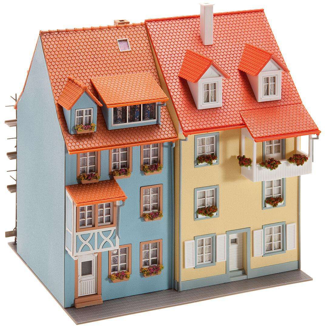 2 Village houses with painters scaffold thumbnail 2