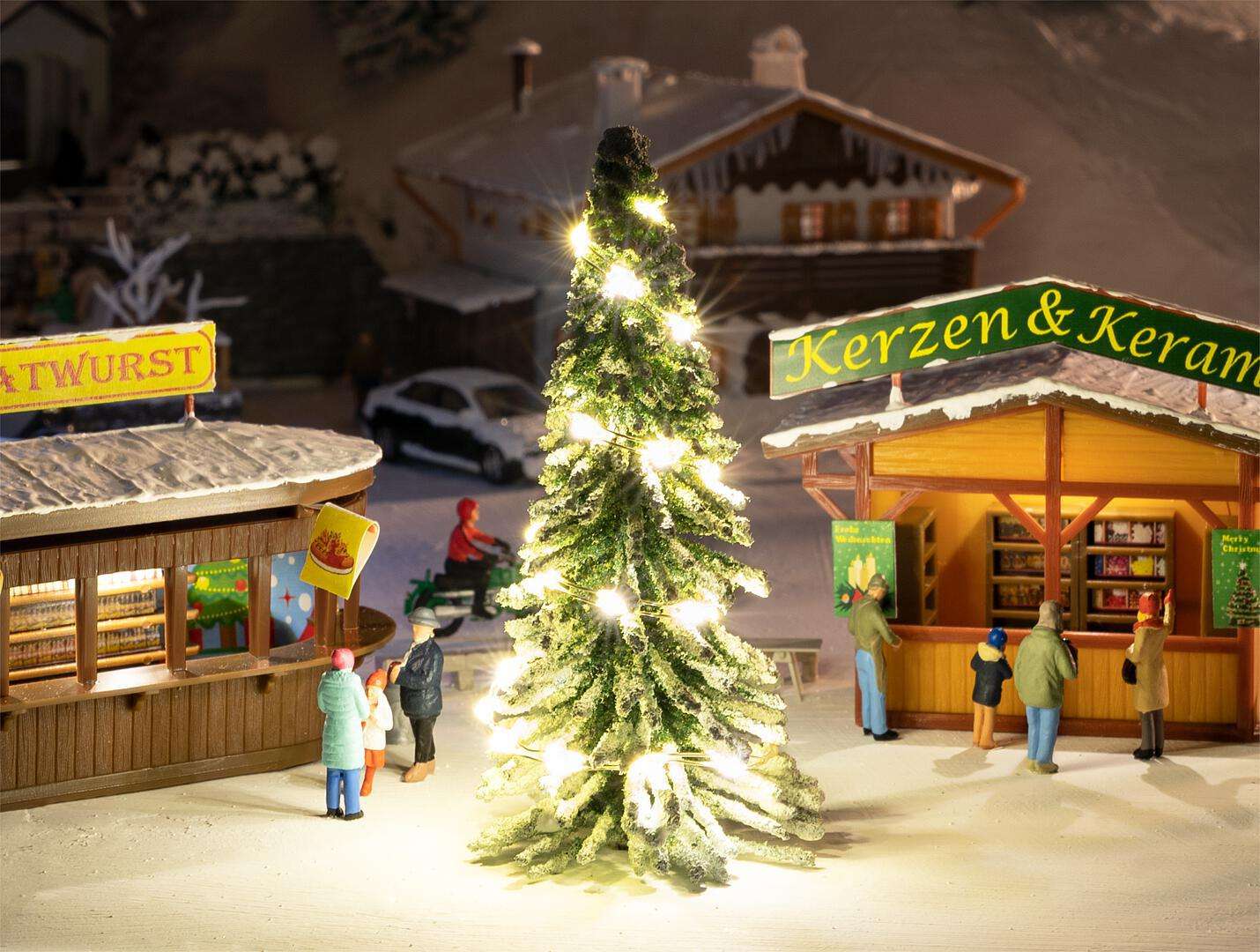 Christmas tree with lighting