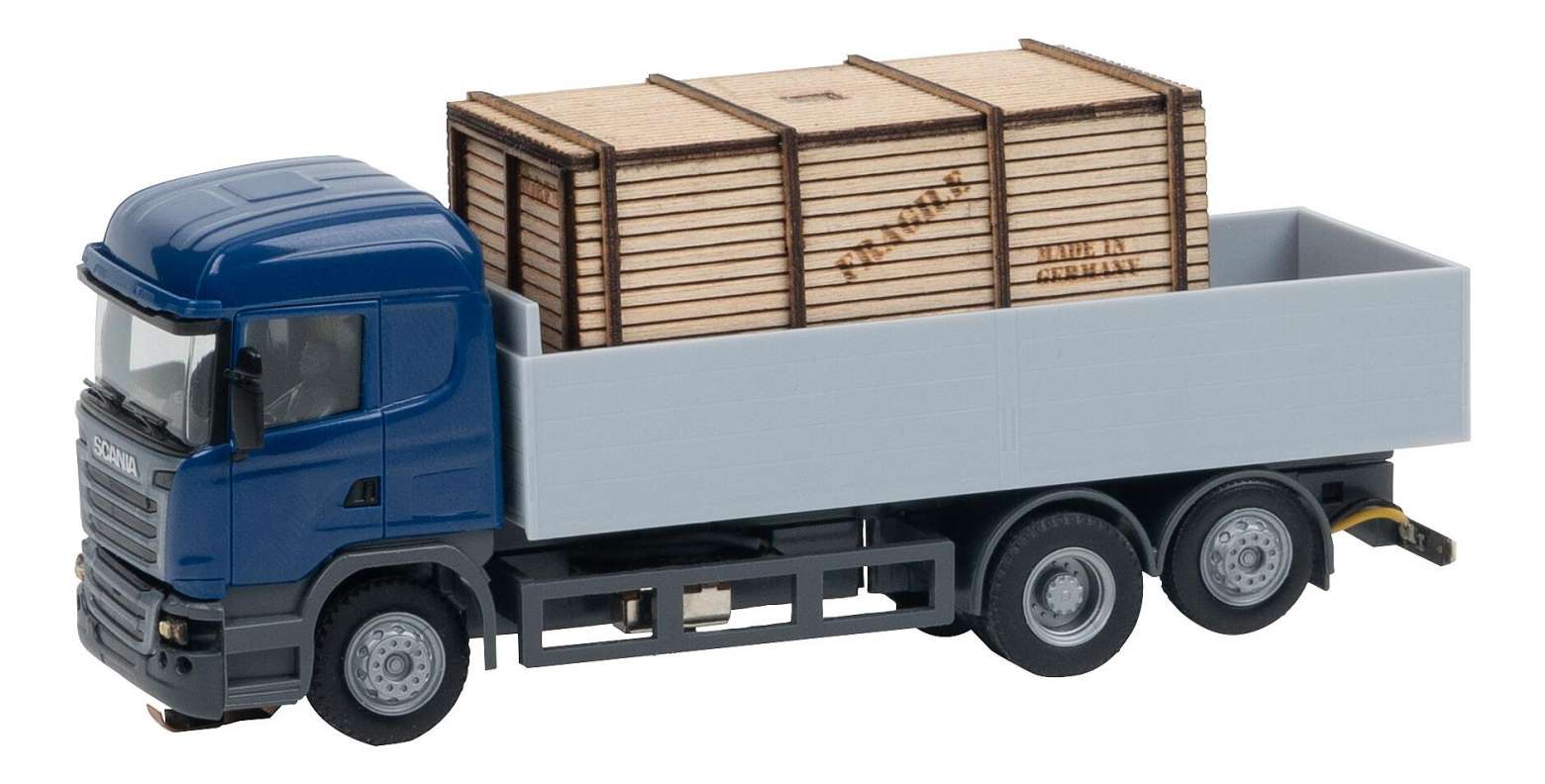 Lorry Scania R 13 HL Platform with wooden crate (HERPA) thumbnail 3