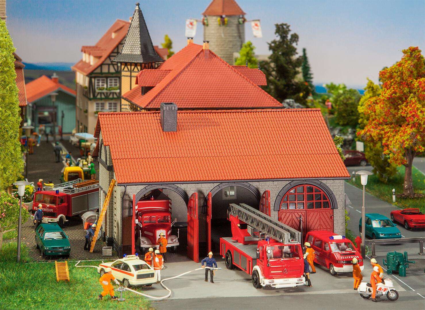 Fire brigade engine house