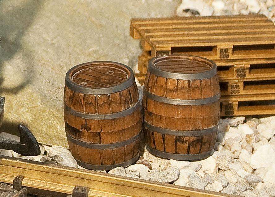 2 Wooden barrels