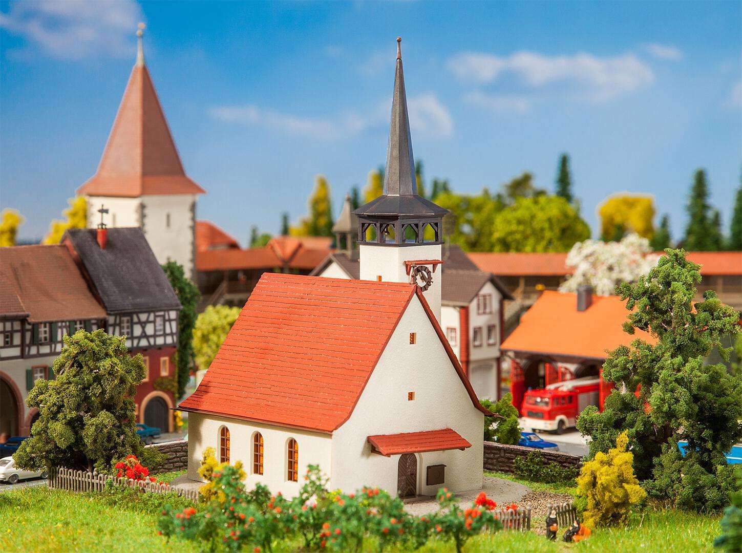 Church with pointed roof