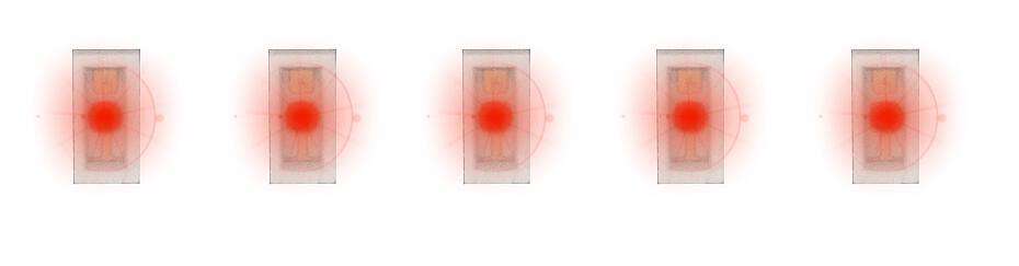 5 SMD-LEDs, red