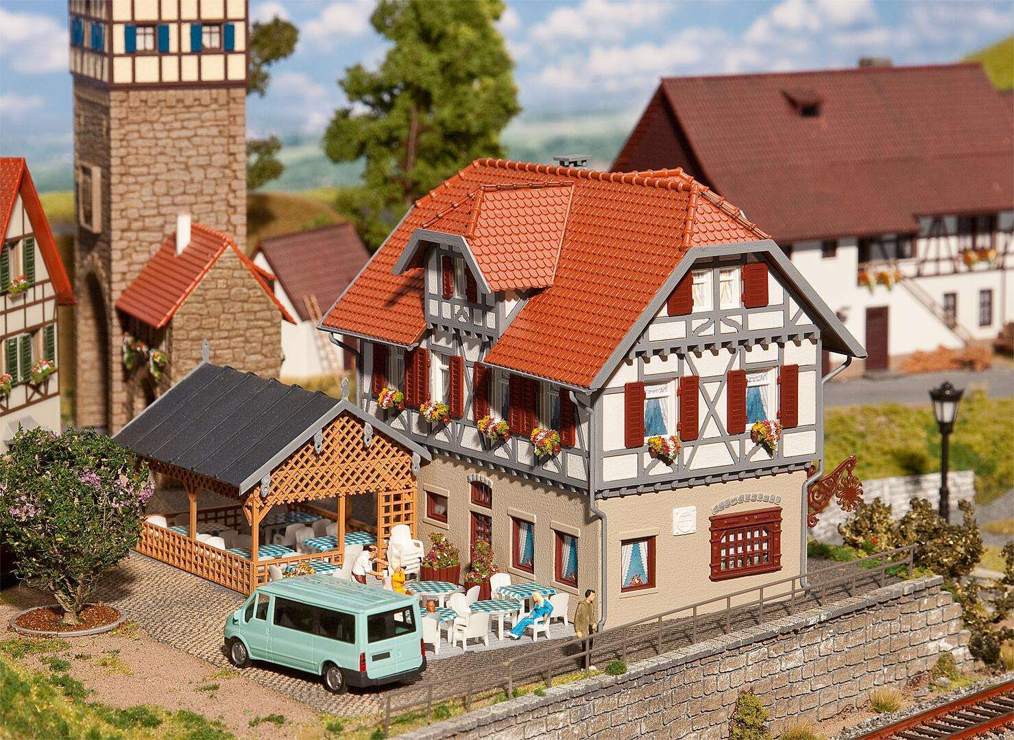 The Sonne Inn with summerhouse