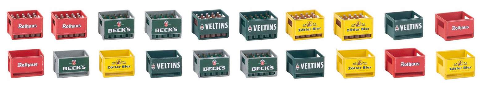 20 Beer crates with bottles thumbnail 2
