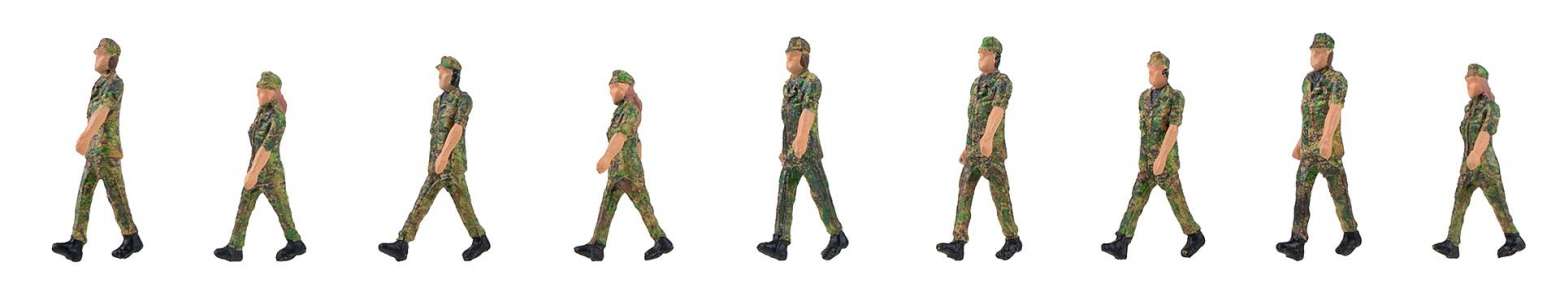 Soldiers in step