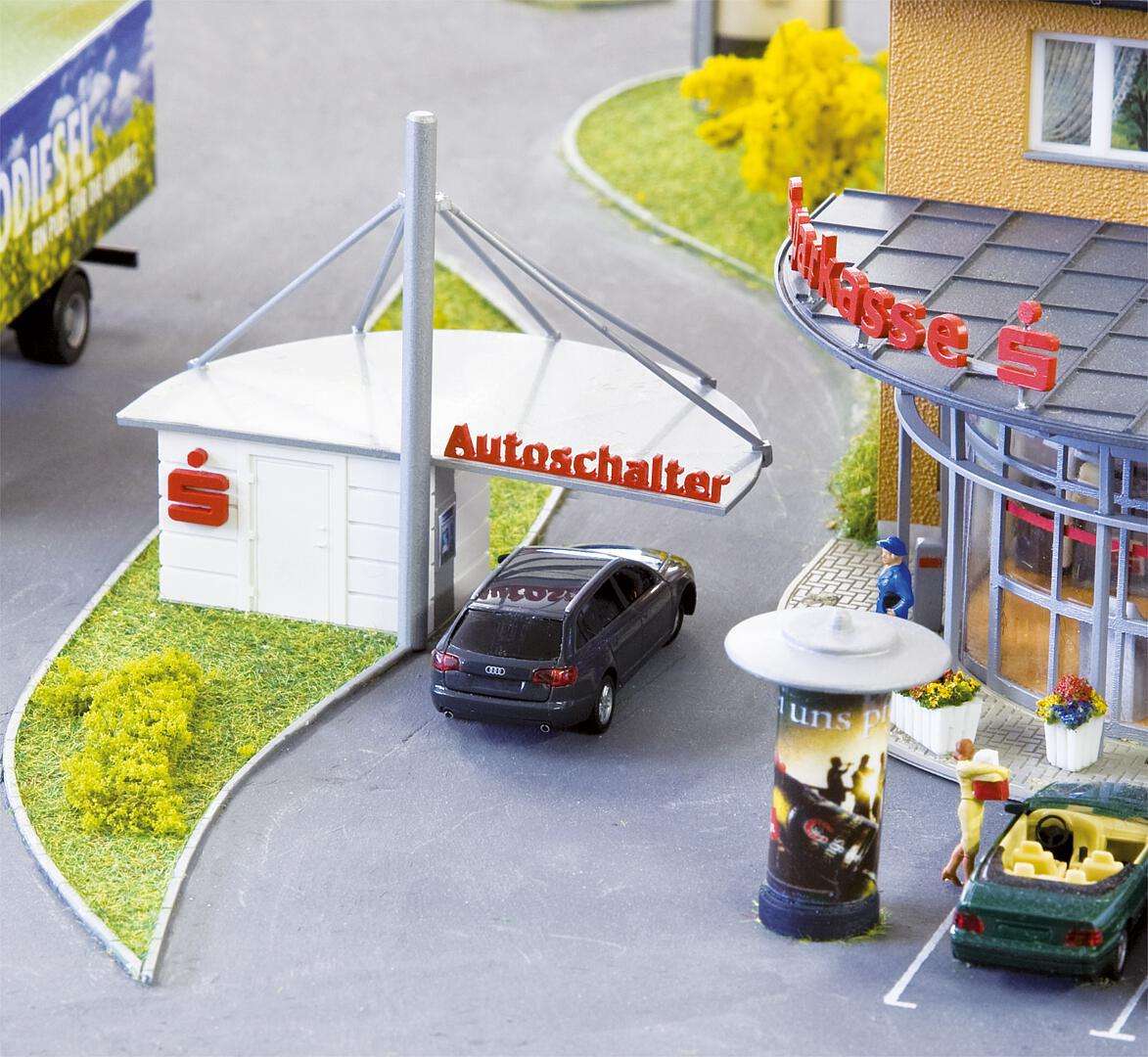 Savings bank with a drive-in counter thumbnail 2